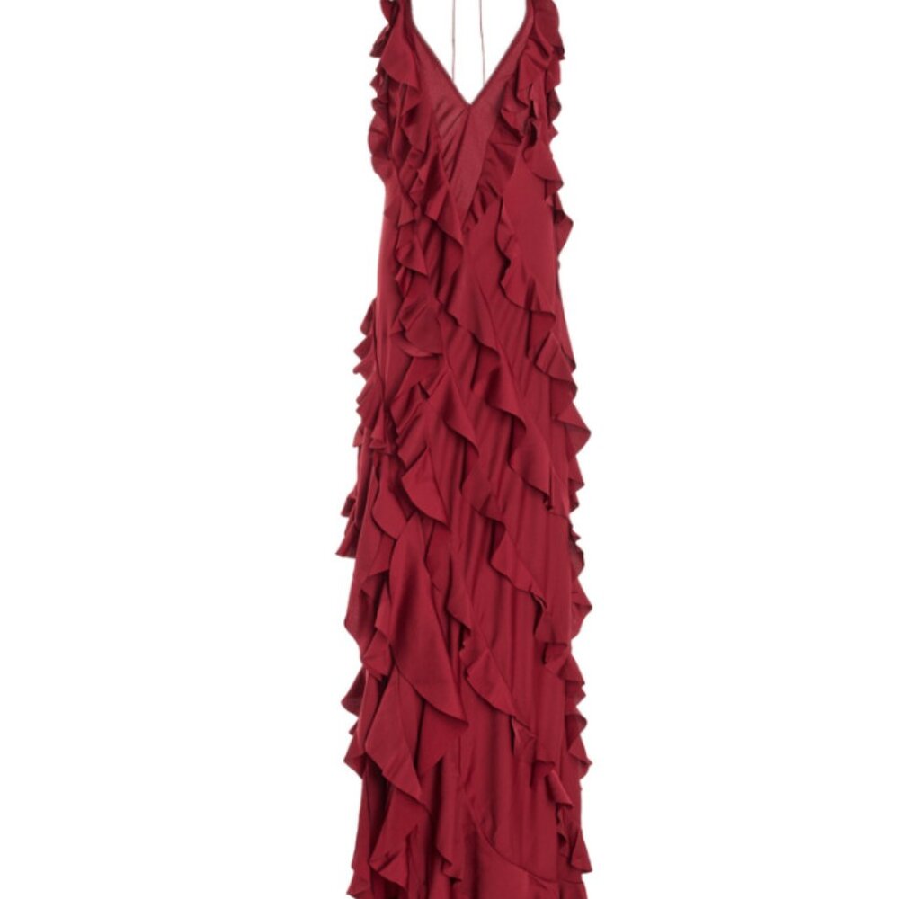 Brand New Anna October Renata Ruffled Maxi Dress